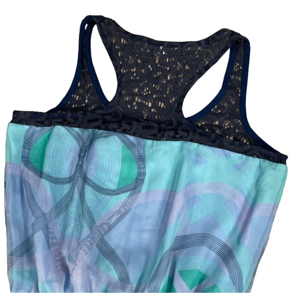 Collective Concepts size medium blue & teal dress with lace design at top EUC - Picture 6 of 11